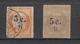 Réunion - Colonie Générale N°5/6  '1885/ 86 Non Dentelé - Used Stamps