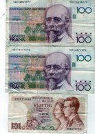 Lot De 3 Billets De Belgique - 2 De 100 Frank Honderd Et 1 De Vijftig Ou 50 Frank Du 16/05/66 - - Sammlungen