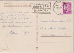 Oblitération Poste Aux Armées 1969 Sur CPM Berlin - Militärstempel Ab 1900 (ausser Kriegszeiten)