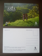 Vintage ! SINGAPORE AIRLINES Colour Postcard -Southeast Asia (#16-1) - Articles De Papeterie