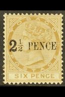 1883  "2½ PENCE" On 6d Stone, SG 13, Fine Mint. For More Images, Please Visit Http://www.sandafayre.com/itemdetails.aspx - Trindad & Tobago (...-1961)