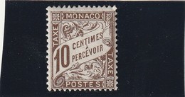 Monaco Taxe N° 4 Avec Charniére* Un Peu Forte Mais Timbre Rare - Portomarken