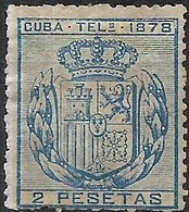 1878 Telegraph Stamps - Arms - 2p Blue MH - Télégraphe