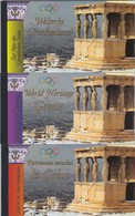 NATIONS UNIES - 2004 LOT DE 3 CARNETS 3 LANGUES - LA GRECE PATRIMOINE MONDIAL  - 6 FEUILLETS DE 4 TIMBRESX3 / 1 - Postzegelboekjes