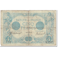 France, 5 Francs, Bleu, 1914, 1914-04-11, B+, Fayette:2.22, KM:70 - 5 F 1912-1917 ''Bleu''