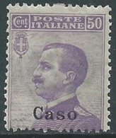 1912 EGEO CASO EFFIGIE 50 CENT MNH ** - RA3-2 - Egeo (Caso)