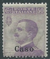 1912 EGEO CASO EFFIGIE 50 CENT MNH ** - RA3-3 - Ägäis (Caso)