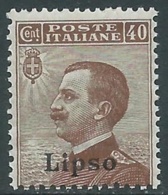 1912 EGEO LIPSO EFFIGIE 40 CENT MNH ** - RA3-9 - Aegean (Lipso)