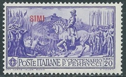 1930 EGEO SIMI FERRUCCI 20 CENT MNH ** - RA2 - Egée (Simi)