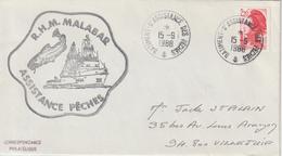 France RHM Malabar Assistance Des Peches 1988 - Posta Marittima