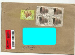 ARGENTINA To Brazil Cover Sent In 2014 With 05 Topical Stamps Registered (GN 0174) - Lettres & Documents