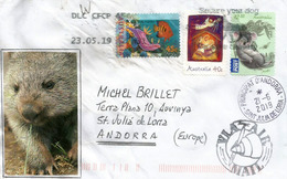 KOALA $ 2,35, On Letter 2019 Sent To Andorra, With Arrival Postmark - Lettres & Documents