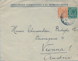 1925 , KENYA - UGANDA , SOBRE CIRCULADO ENTRE MOMBASA Y VIENA - Kenya & Uganda