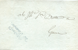 1810 (24 AGO). Carta Correos Interior De Girona. Marca "Intendant Des Finances" IX-210 De Franquicia En Azul. Firmada Po - War Stamps