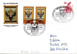 BRD Privatganzsachenumschlag PU063 B2/005a ZF "Tag Der Briefmarke", SSt 31.10.76 DETTINGEN - Private Covers - Used