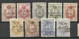 DENMARK Dänemark 1870/90ies Stempelmarken Documentary Stamps Tax Revenue O - Fiscaux