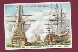 250619 - CHROMO CHOCOLAT LOMBART - Chateau-Renault Bat Les Anglo-Hollandais Dans La Baie De Bantry 1689 - Lombart