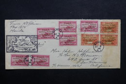 PHILIPPINES - Enveloppe De Manille Par Avion Pour San Francisco En 1938 , Affranchissement Plaisant - L 32857 - Filippijnen