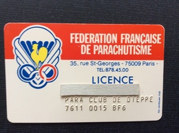 FEDERATION FRANÇAISE DE PARACHUTISME  Licence  PARA CLUB DE DIEPPE - Parachutisme