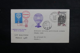 TCHÉCOSLOVAQUIE  - Enveloppe Par Ballon En 1968 , Affranchissement Et Cachets Plaisants - L 32945 - Briefe U. Dokumente