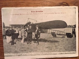 CPA, FOIX - AVIATION - L'aviateur Brindejonc Des Moulinais Et Son Monoplan Morane, Ariège (09), Non écrite - Aviateurs