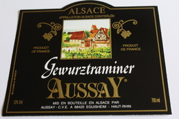 Etiquette De Vin Neuve Jamais Servie GEWURZTRAMINER  AUSSZAY EGUISHEIM - Gewürztraminer