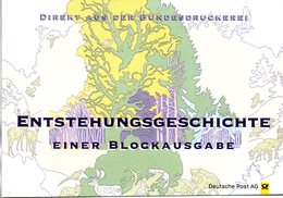 BRD 6-seitiges A5-Gedenkblatt "Entstehungsgeschichte Einer Blockausgabe" BRD Mi BlocK 38 ESSt 5.5.97 BERLIN ZENTRUM - Otros & Sin Clasificación