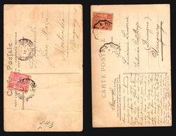 Monaco 2 Postcards Used Sent To Uruguay In South America Convoyeur Cancel Nice Avint Etc... (W5-287) - Lettres & Documents