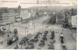 Cpa Clermont Ferrand Place De Jaude Prise De L'Hotel De La Poste. - Clermont Ferrand