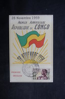 CONGO - Carte Du 1er Anniversaire De La République Du Congo En 1959 - L 33397 - FDC