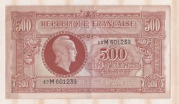500 Francs Marianne 1945. Alphabet 17M 601239 - 1943-1945 Maríanne