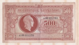 500 Francs Marianne 1945. Alphabet 17M 601239 - 1943-1945 Marianne