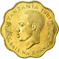 Monnaie, Tanzania, 10 Senti, 1981, TTB, Nickel-brass, KM:11 - Tanzanie