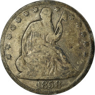 Monnaie, États-Unis, Seated Liberty Half Dollar, Half Dollar, 1858, U.S. Mint - 1839-1891: Seated Liberty (Libertà Seduta)