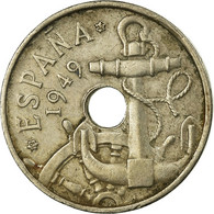 Monnaie, Espagne, Francisco Franco, Caudillo, 50 Centimos, 1949, TB+ - 50 Centimos