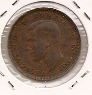 AUSTRALIA AUSTRALIE АВСТРАЛИЯ  HALF PENNY 1945  CENTRE DEPLEC/ DISPLACED CENTER RARE ET RARE ETAT/STATE158 - ½ Penny