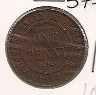 AUSTRALIA AUSTRALIE АВСТРАЛИЯ  PENNY  1922 164 - Penny