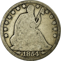 Monnaie, États-Unis, Seated Liberty Half Dollar, Half Dollar, 1854, U.S. Mint - 1839-1891: Seated Liberty