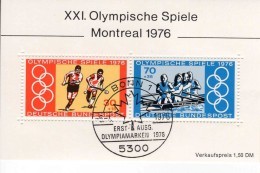 Bund Block 12 Olympische Sommerspiele Used Gestempelt (ESST) Bonn - 1959-1980