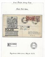 REG. ILLUSTRATED  COVER . 2nd. POLSH  ARMY  CORPS. - Government In Exile In London