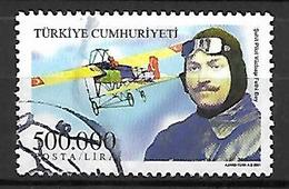 TURQUIE    -  2001 .  Y&T N° 3003 Oblitéré .  Avion  /  Aviateur Turc - Used Stamps
