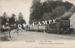 Paliseul - Arrêt Tram Avec Tram Et Animation - Circulé 1920 - E. Desaix - SUPER - Paliseul