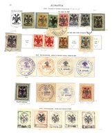 ALBANIA 1909-1934 M & U Collection Incl. 1913 Turkish Stamps Hand Stamped (14) Appear Genuine ( 5 With Certificates), 19 - Other & Unclassified