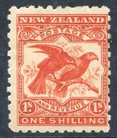 1899 1/- Kea And Kaka, The Very Rare Aniline Issue M, Centred To Right, SG. 268, CP E18b(7). Cat.$250 Used, Unpriced Min - Other & Unclassified