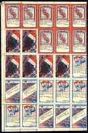 PROPAGANDA POSTER STAMPS Rare Surviving Complete Sheet Issued For The Paraguayan Underground Legion Of Emigrants Prior T - Autres & Non Classés