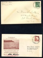 Range Of Covers, ½d 1935-36 Pictorial On Cover To The USA From A E Christian, 1d Kiwi On Pictorial Cover To The USA Sign - Other & Unclassified