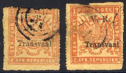 1879 Pin Perf About 17 Two U Examples Of The Red-yellow, One In Deep Red (range), As Always They Have Faults But Fair Co - Sonstige & Ohne Zuordnung