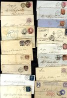 QV COVER ASSORTMENT Including Imperforate / Perforated 1d Red Covers (4), 2d Blue (3), ½d Bantam (2), 1868-81 Foreign De - Autres & Non Classés