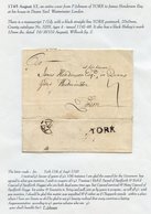 YORKSHIRE 1745-55 Six Letters Mainly To Yorkshire Addresses Including Nostell Priory, Hull, Whitby & Wakefield, Most Wit - Other & Unclassified