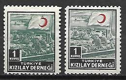 TURQUIE     -    Bienfaisance   -   1946 .   Nuances. - Timbres De Bienfaisance